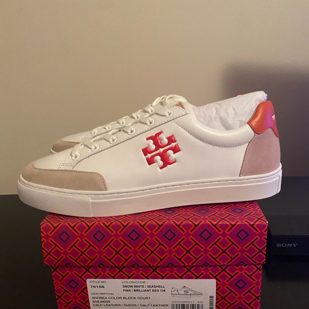 Tory Burch Women’s Andrea Color Block Court Sneaker
